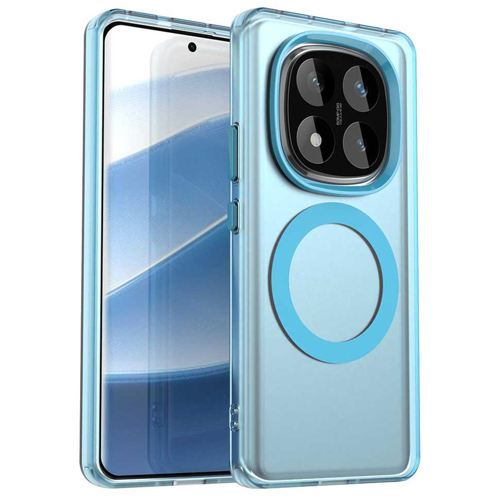 For Xiaomi Redmi Note 14 Pro 5G/Poco X7 5G Magnetic Case PC+TPU+PET Anti-Drop Phone Cover