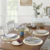 6-10pcs Bohemian Round Tassel Placemats Woven Linen Round Heat-insulating Flower Pattern Table Mats Dining Tables Decorative Mat