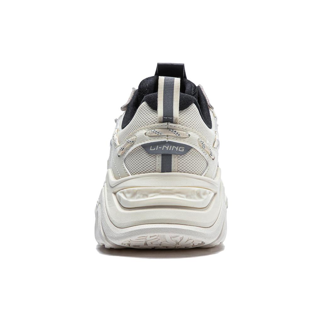 New LiNing Qianxing Strategy 2.0 CF Tracing Anti-Slip Wear-Resistant Low-Top Casual Shoes Women's White Silver AGLT168-2