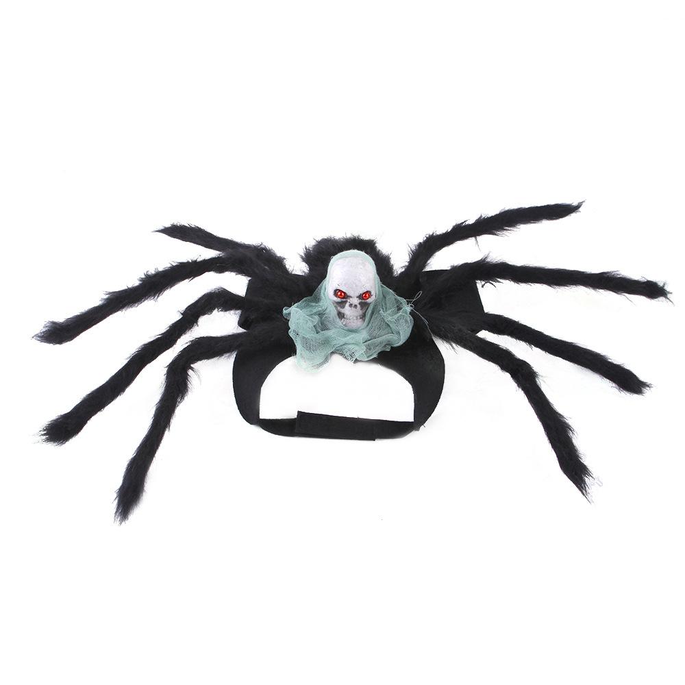 Dog Pet Halloween Cat Simulation Skull Black Spider Costume Cosplay Party Set