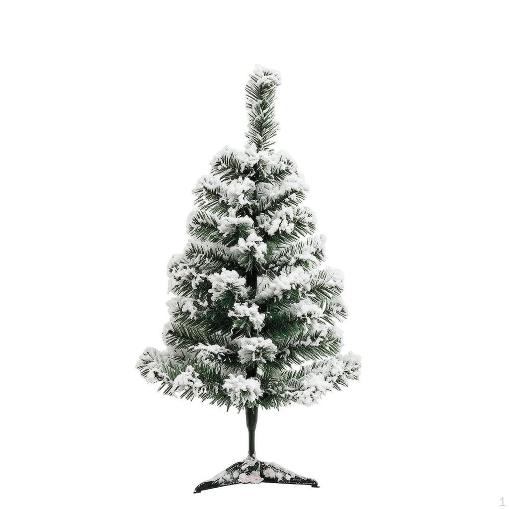 SnowFlocked Small Christmas Tree | Miniature, Tabletop Tree, for Indoor 45CM 40T Plastic