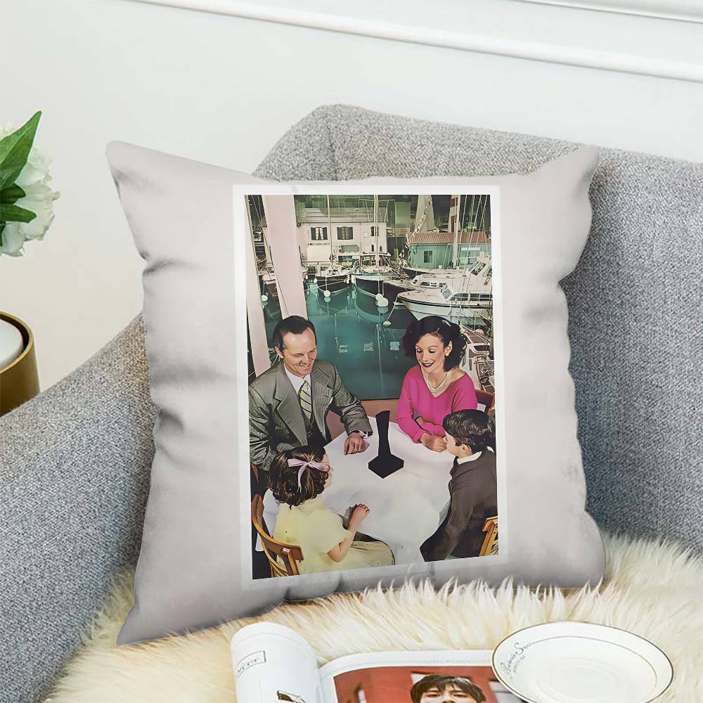 

L-Led Z-Zeppelin Pillow Case Album Case Sofa Decorative Home Double-sided Printing Short Plush Cute Cushion Cover 12x12Inch
