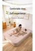 Beige Double Inflatable Camping Mattress: Portable, Thickened, and Foldable for Outdoor or Lunch Break Use.