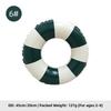 Summer Multicolor Striped Inflatable Swim Ring Thick PVC Leakproof Portable Foldable Pool Float Swimming Circle for Adults Kids