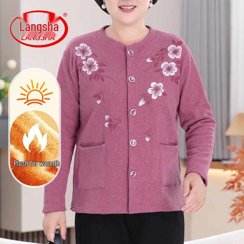 LangSha Women s Winter Thermal Cardigan 2XL