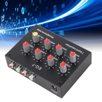 7 Band Sound Equalizer 7 Band Sound Equalizer 12dB High Bass Adjustment Dual Channel Digital Equalizer 7 Band Graphic Equalizer