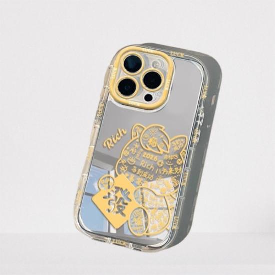 Caijiaofeng Apple 16PROMAX phone case, iPhone17 niche 14 mirror 13 hard shell 12/11 iPhone17