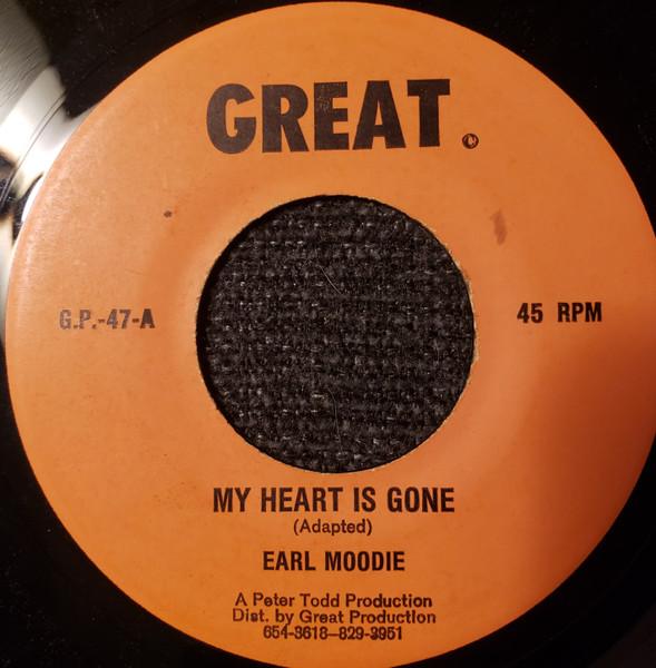 

7inch Record EARL MOODIE My Heart Is Gone GP47 Great US Reggae Ska Dub Used