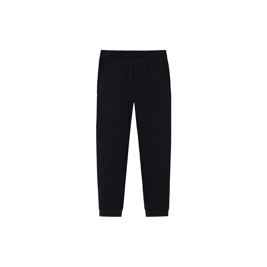 Anta Training Series Solid Color Mid Waist Tapered Running Knitted Sports Pants Women Pants Black 162417305-3
