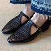 Women Pointed Toe Pumps Mid Heels Shoes Dress Cozy Woman Sandals 2025 Spring Designer Casual Walking Female Zapatillas
