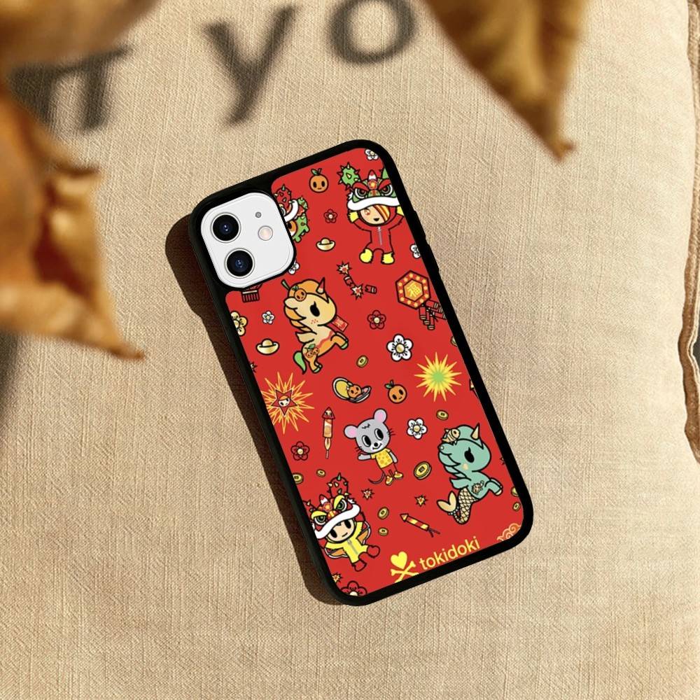 Japan T-Tokidokis Phone Case Wireless Charging PC+TPU For iPhone 11 12 13 14 15 16 17 Pro Max Plus case