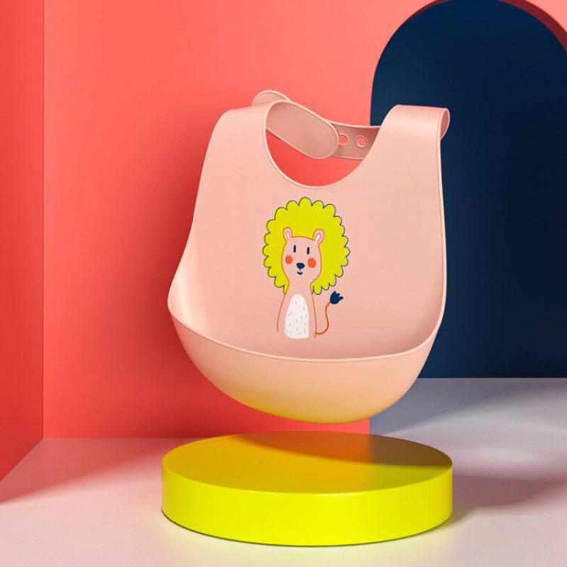 Silicone Babi Bib Waterproof Saliva Baby Bibs Cartoon Newborn Feeding Soft Edible Aprons Baby Adjustable Burp Scarf