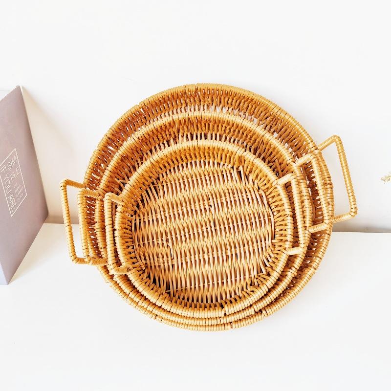Hand-woven Fruit Basket Japanese Bread Basket Household Storage Basket