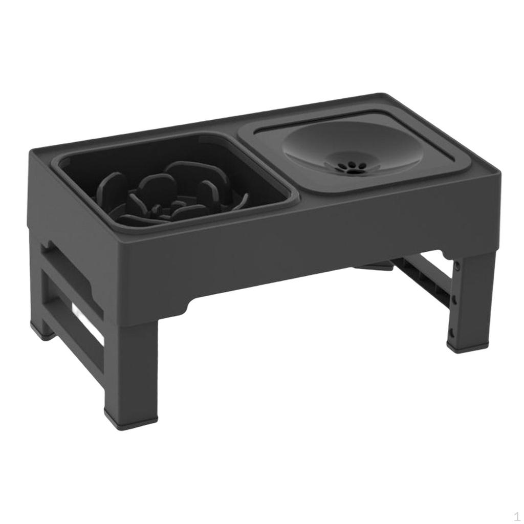 Schüsseln,Hundenapf und Schüsseln,Erhöhte höhenverstellbare Doppelnapf mit kleinen mittelgroßen Hunden Katzen