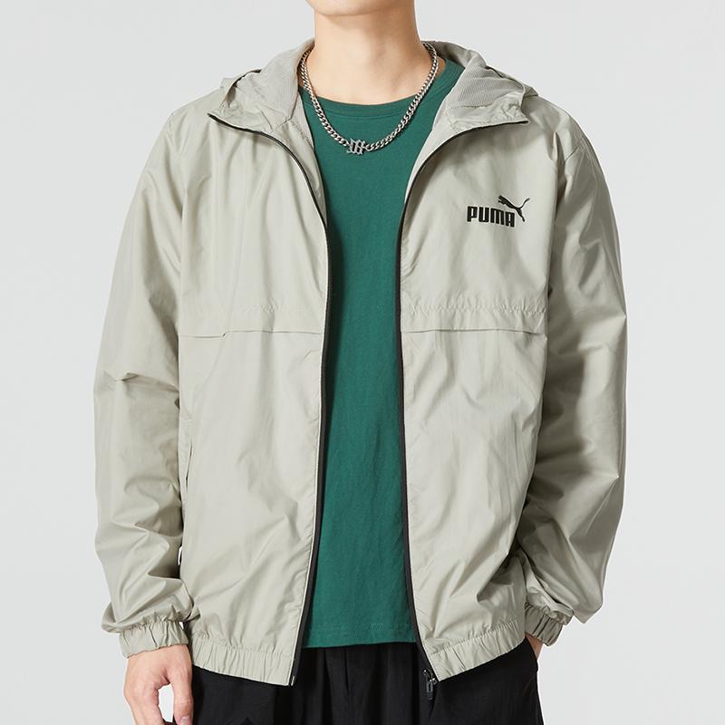 Puma Ess Solid Windbreaker With Logo Men Jackets Slate-Grey 849462-68