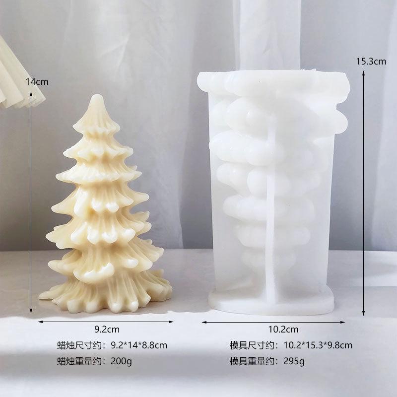 3D Christmas Tree Candle Silicone Mold DIY Christmas Decor Candle Making Handmade Soap Plaster Resin Baking Tools Holiday Gifts