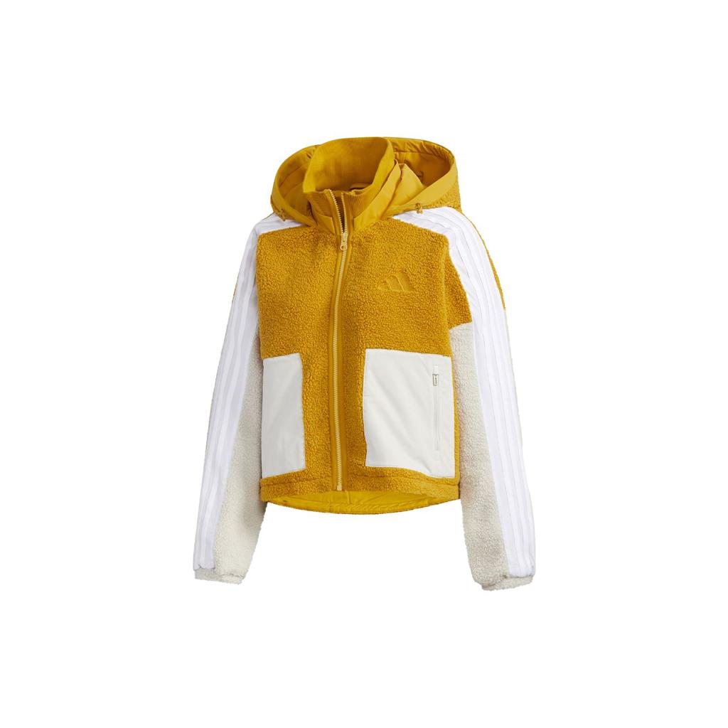 Adidas Urban Boa Color Block Casual Sports Hooded Jacket Women Jackets Gold GM1425