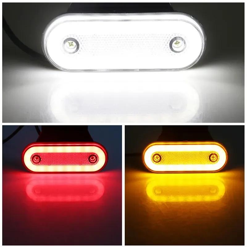 1Pcs Trucks LED Side Lights 24V Marker Lamp Trailer Van Bus Camper Caravan Front Rear Clearance Indicator Lights Universal