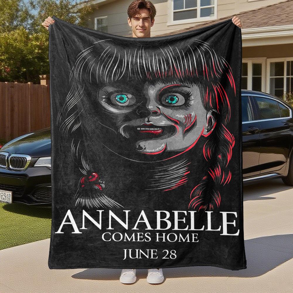 1PC Annabelle Comes Home Outdoor Flannel Blanket Soft Plush Decor for Picnics, camping,Bedroom, Playroom, Office1181A