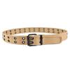 Woven Canvas Waist Belt Metal Buckle Woven Belts Versatile Double Row Buckle Belt  Leisure Wear