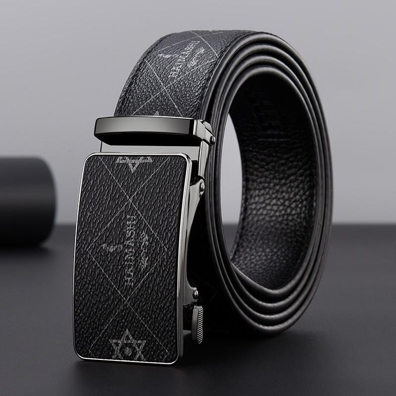 Emperor Men's Genuine Leather Automatic Buckle Belt: High-Quality, Versatile, Trendy
