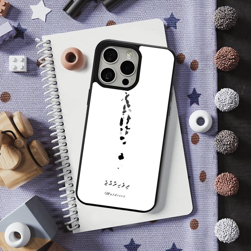 MALDIVES Travel Map For iPhone 12,Pro,16,15,Mini,13,17,Max,11,14,Plus,For Magsafe,Magnetic Wireless Charging Case