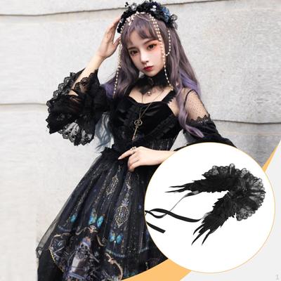Anime Lace Headband for Cosplay with Detachable Wings