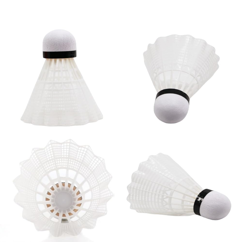 Loopunk Badminton Pack of Nylon Badminton Shuttlecocks for and Plastic Shuttlecocks for Indoor and Outdoor Sports Ideal for Beginners Shuttlecocks,