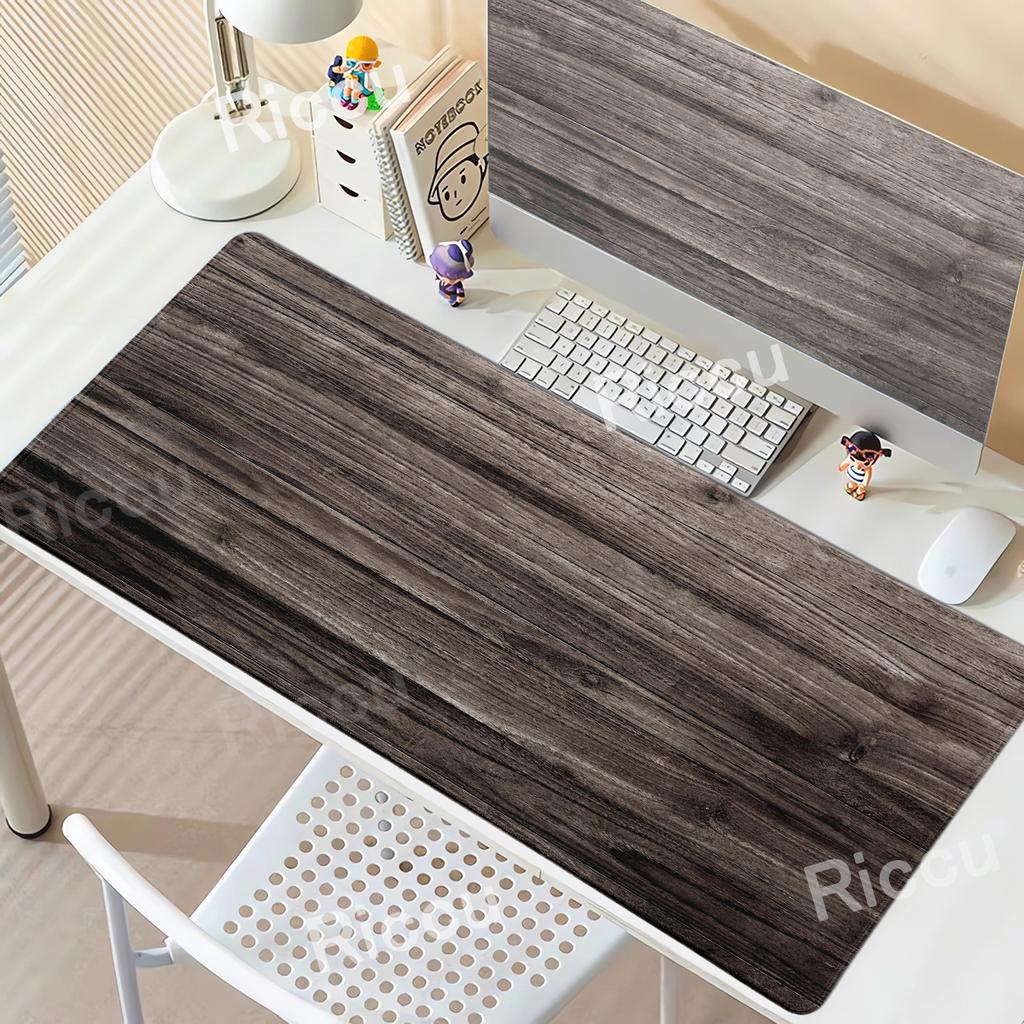 Large Mouse Pad Gaming Accessory XXL Wood Grain Texture Deskmat Non-Slip Base Computer Extended Mousepad Keyboard Laptop Micepad