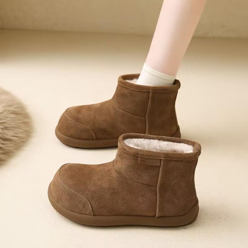 

New Women s Breaded Shoes, Snow Boots, Anti-slip, Fleece, Thickened and Warm Ankle Boots 40