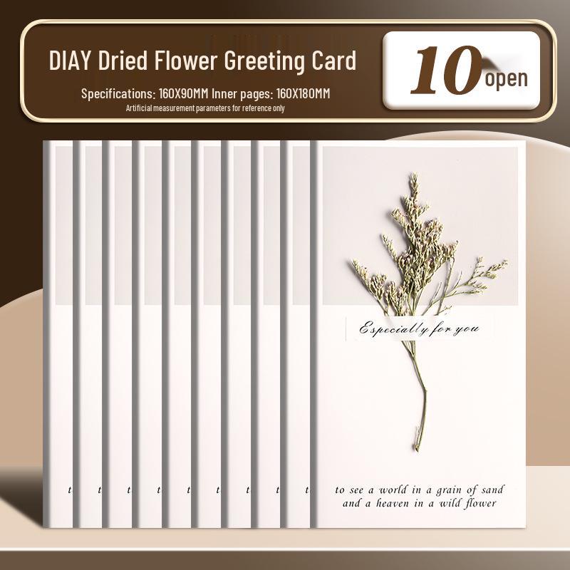 Handmade Dried Flower Greeting Card for Mother's Day, Thanksgiving, Birthdays & More