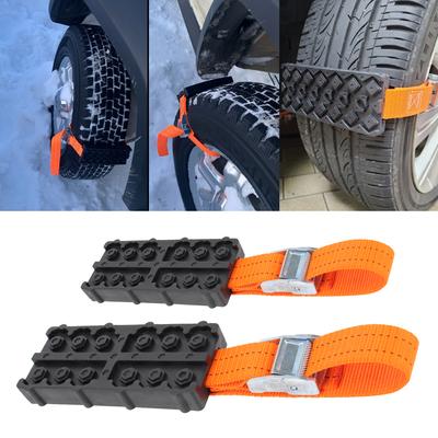 Däckkedjestraps 1 st Off-Road Escape Tool För Snö Lera Is Slitstark PU Anti-Slip Bildäcks Traktionsblock Nödsituation Snö Lera Sand