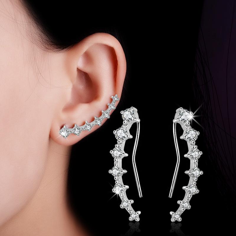 Lindon Boucles d'oreilles en alliage de cuivre zircon pour femme – Boucles d'oreilles pendantes cadeau de fête de mariage
