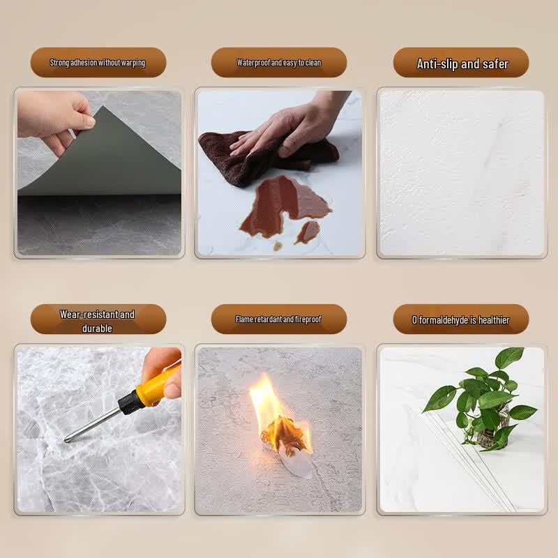Self-Adhesive Waterproof PVC Floor Tile Sticker