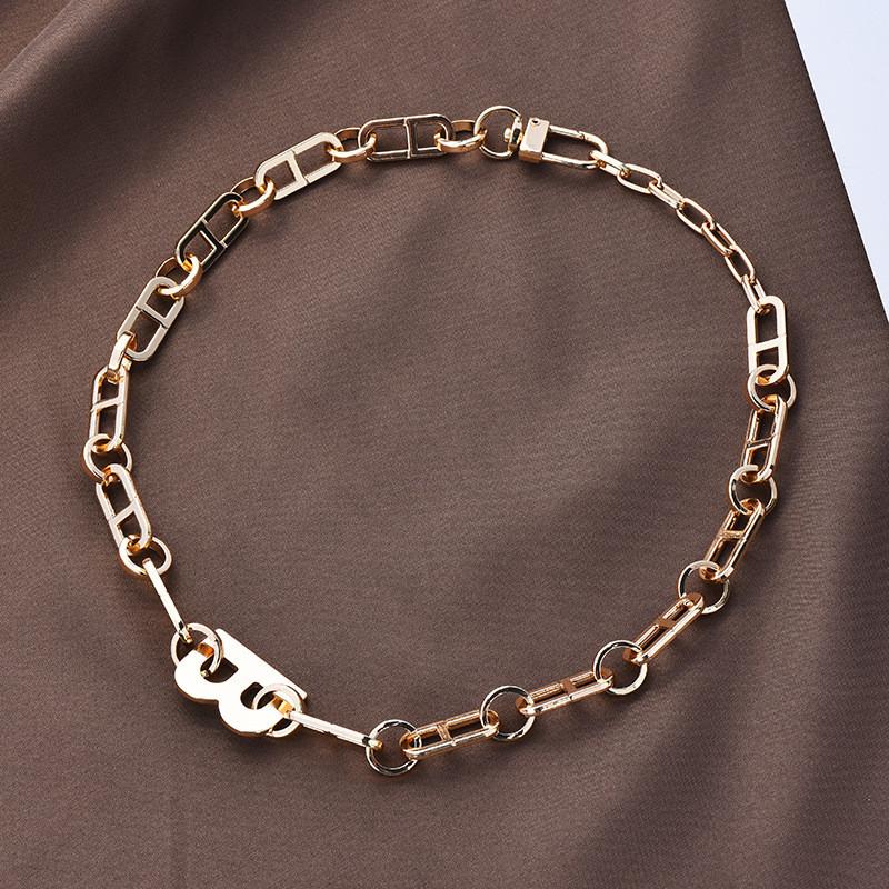 Inspired Trendy Ins Letter Pendant Necklace For Women In Durable Titanium Steel Material