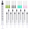 TOUFEIYUAN 12 Pieces 1ml Syringe Syringe with 14G, 16G, 18G,