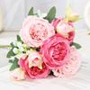 Artificial Flowers Fake Silk Peony Vases Flower Bouquets Home Room Decoration Garden Flower Garlands Wedding Bridal Accessories