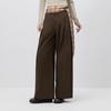 Semir Women's Loose Pleated Wide-Leg Long Pants with Belt
