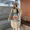 Doraemon Women's Loose-Fit Rhinestone Sweater Dress - Autumn/Winter Collection