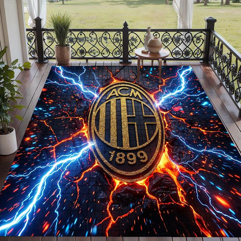 Soft Floor Carpet AC Milan Pattern Area Rug Decorative Mat For Home Room Decoration