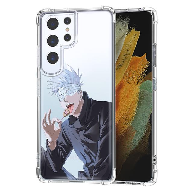 

Прозрачный чехол для телефона Samsung S10 S20 Fe S21 S22 S8 S9 Plus S21ultra S22ultra, противоударный чехол с японским аниме Jujutsu Kaisen Samsung S9 Plus