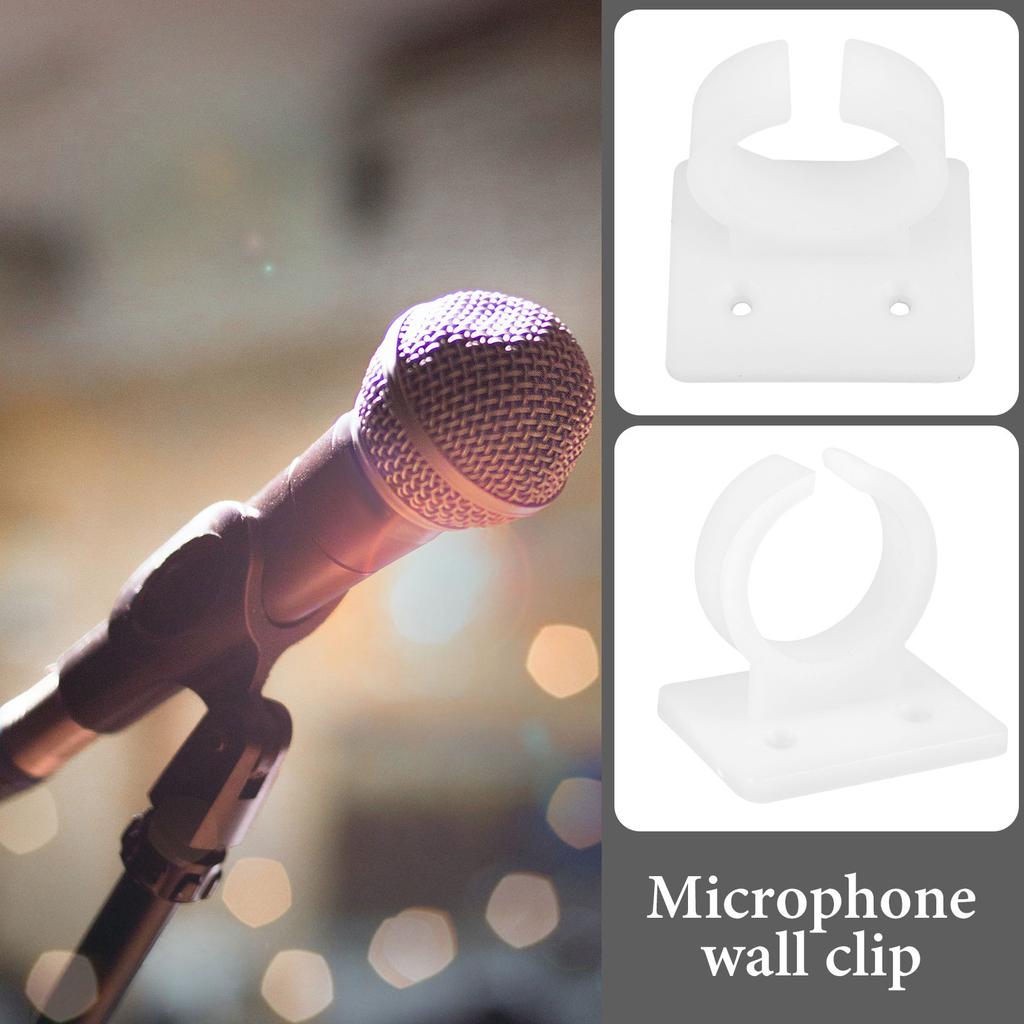10Pcs Adjustable Square Microphone Bracket Clip Wall Mounted Desk Mic Holder for Home Studio Recording Meeting Karaoke Use