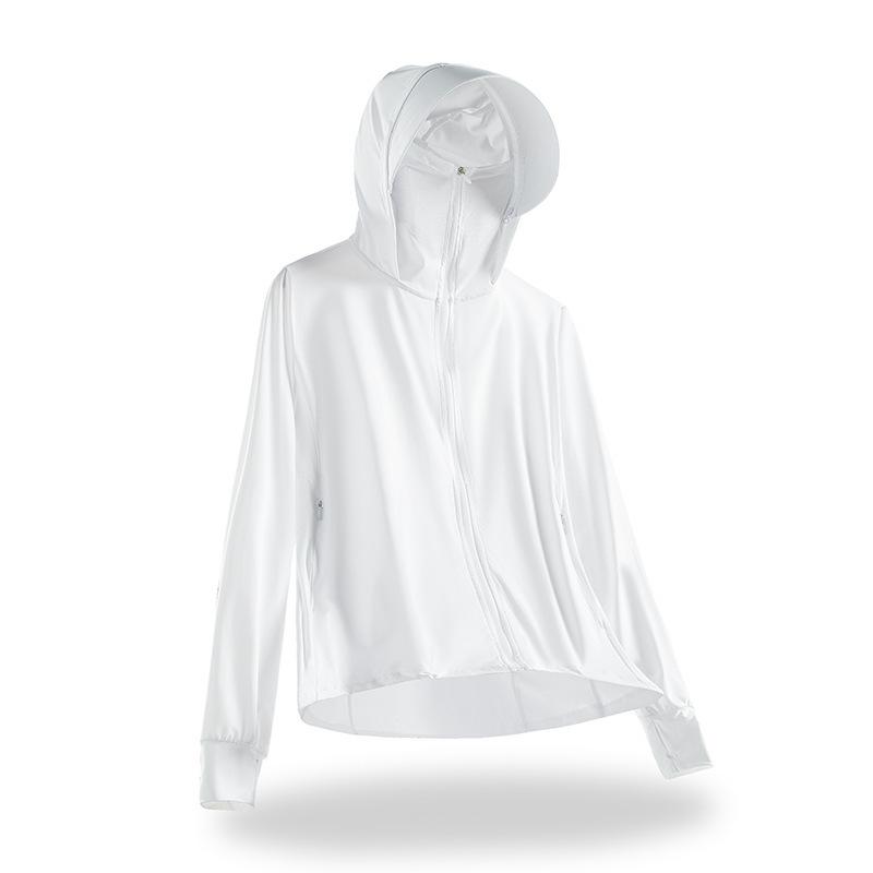 Unisex UPF50+ Sun Protection Jacket with Detachable Hat Brim for Cycling and Hiking
