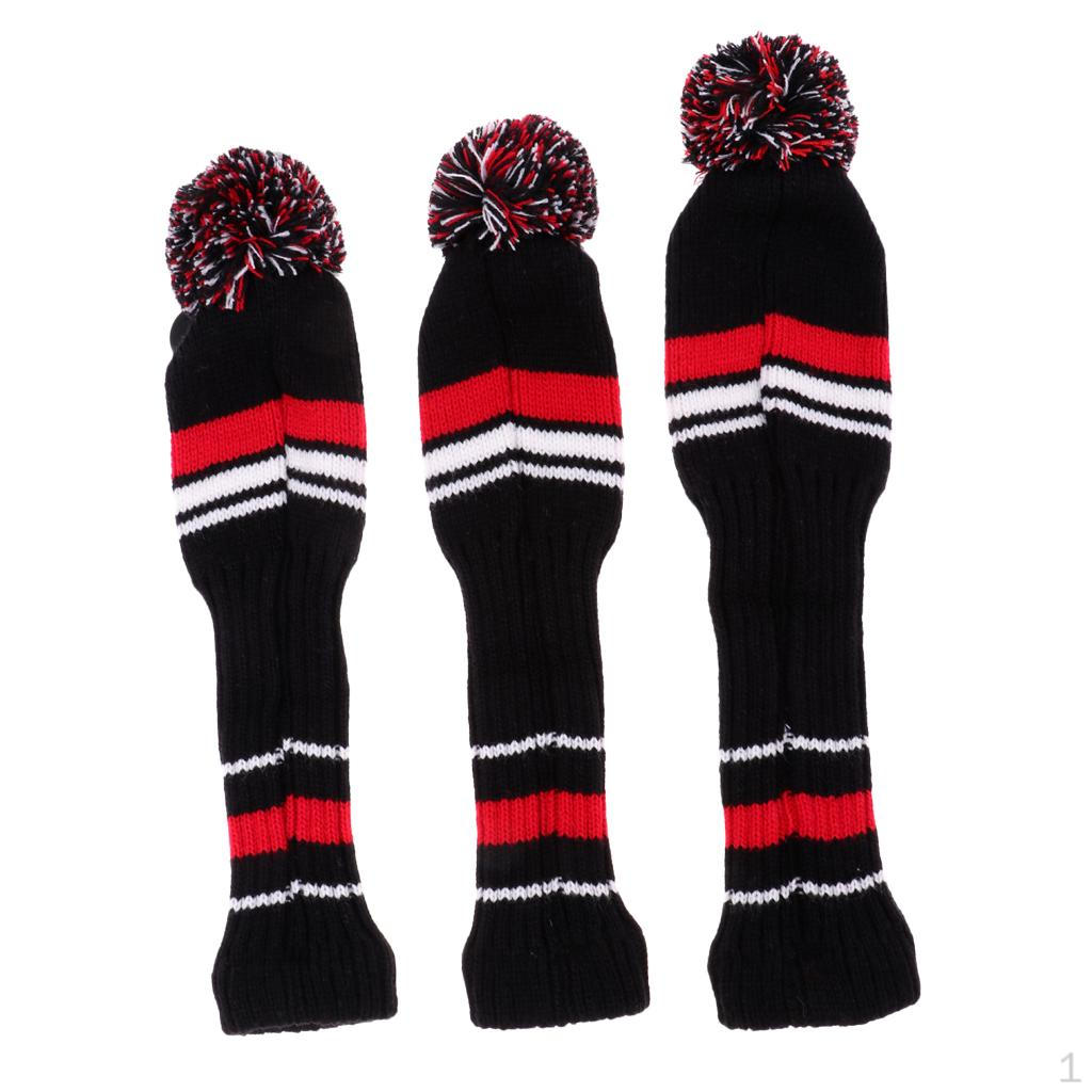 3 Pcs Of Golf Driver Hybrid Club Head Cover For