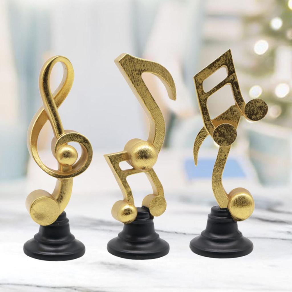 Music Note Sculpture Musical Sculpture Statue Musical Figurine Musiccal Note Statue for Office Fireplace Bedroom Desk Cabinet