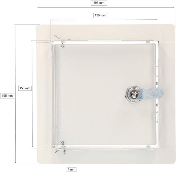 Trappe de visite - KOTARBAU - 15 x 15 cm - Métal - Blanc - Accès facile