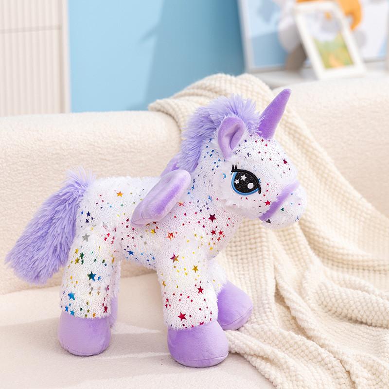Child Friendly Plush Toy Unicorn Cushion Fluffy Material Bedroom Festival Gift