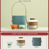 Light luxury glass express cup tea separation, one pot and two cups of travel tea set, portable storage bag, holiday souvenir