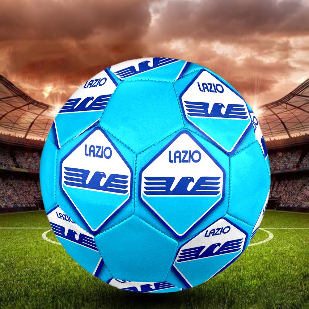 Pallone da Calcio Lazio FC, colorato, adatto a tutte le età, cucito a macchina, materiale PVC, qualità da competizione, resistente e ad alto rimbalzo