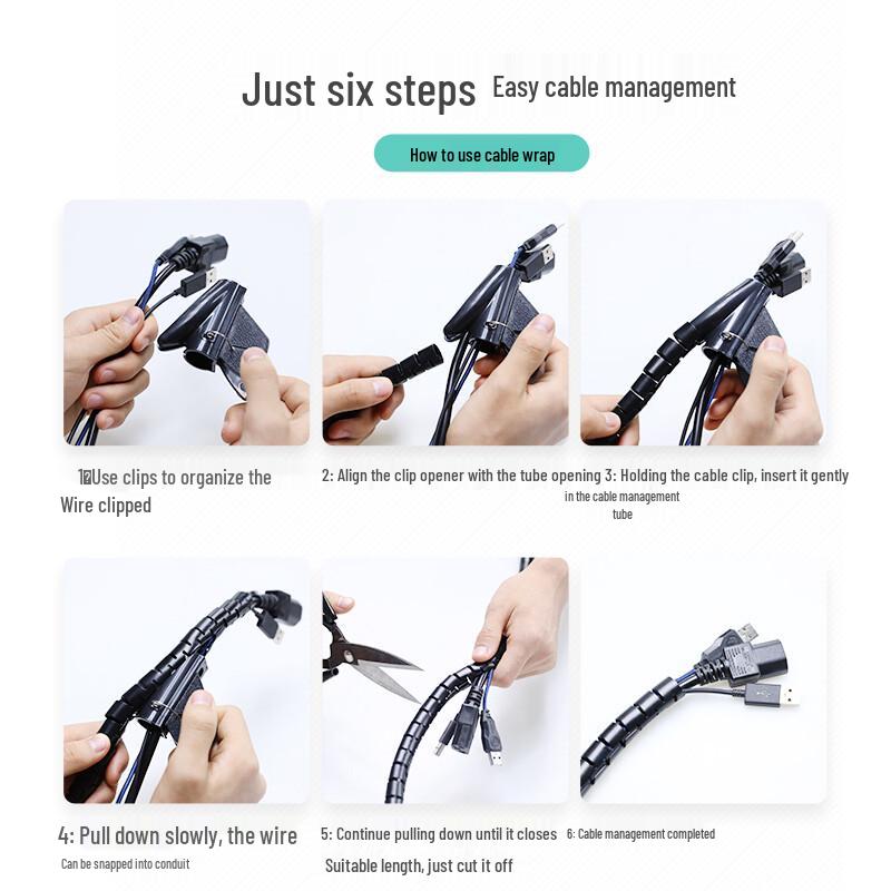 HAILE Cable Management Organizer Tube